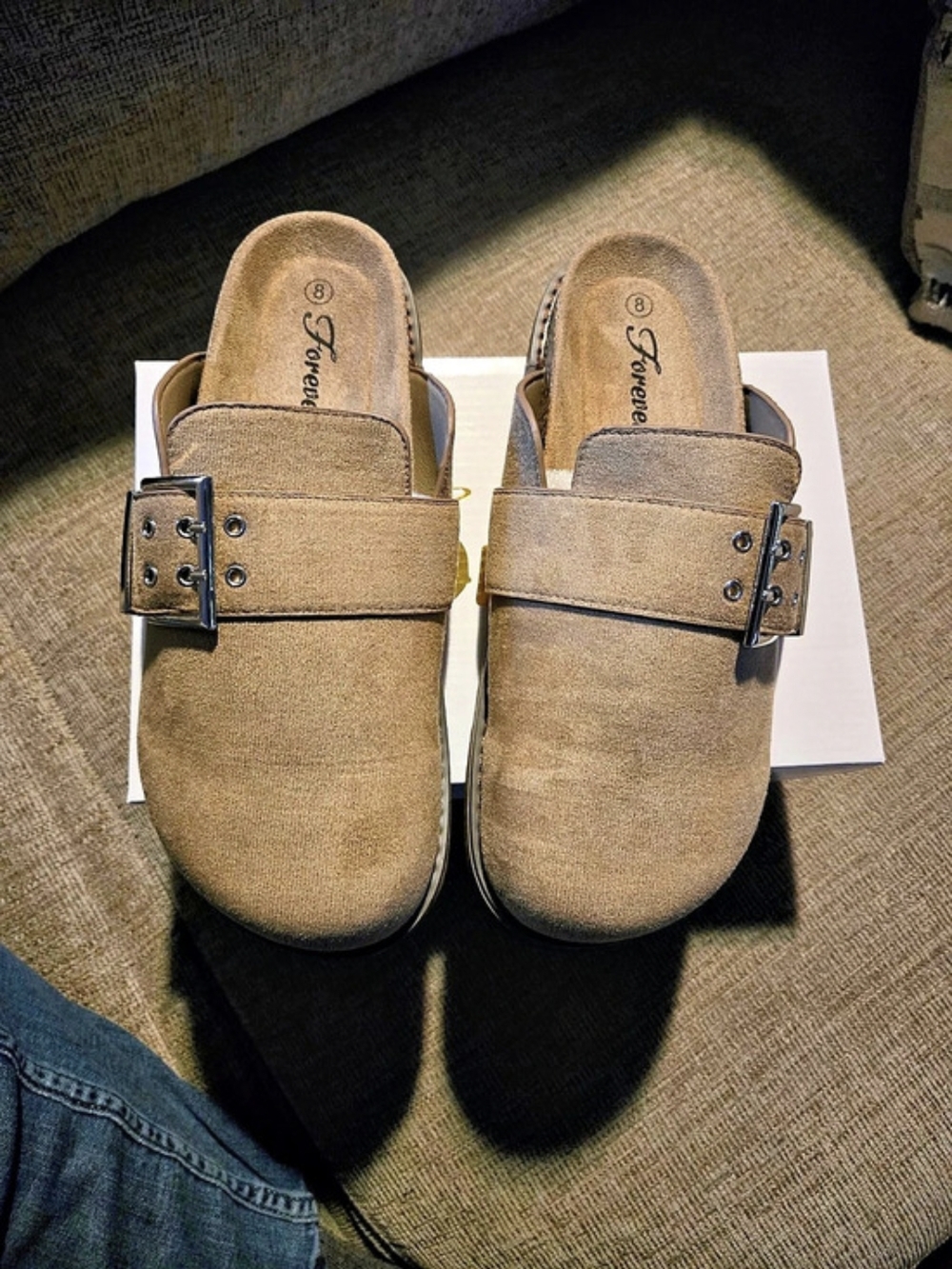 Forever Clog Mules in Brown US 8